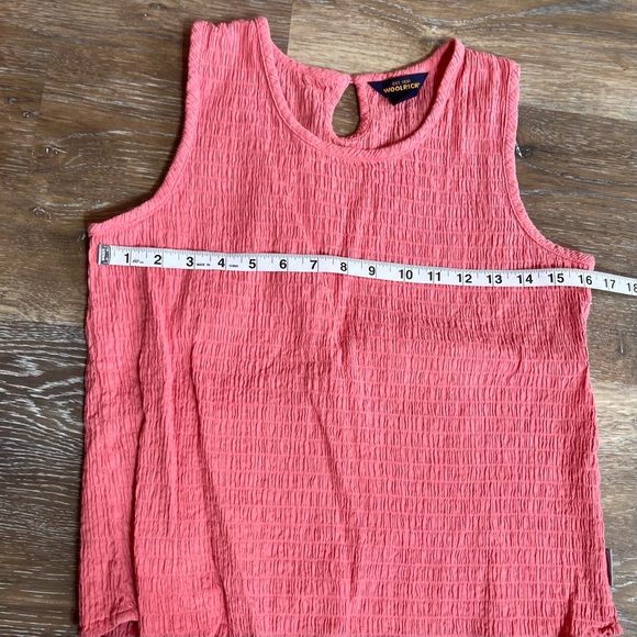 Woolrich Womens Tank Top Pullover Lightweight Ribbed Peach Orange Size MED - Picture 5 of 6